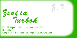 zsofia turbok business card